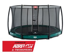 Berg Elite Inground, priemer 330 - 430 cm + bezpečnostná sieť Deluxe/Deluxe XL, šedá