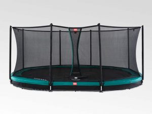 BERG GRAND FAVORIT INGROUND + BEZPEČNOSTNÁ SIEŤ Comfort, zelená/šedá/čierna